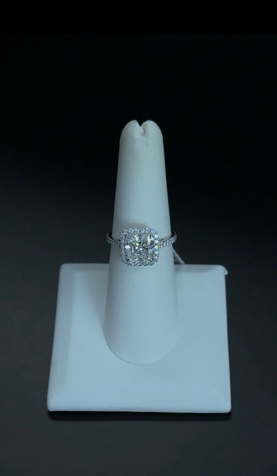 2.54ct Radiant Lab Diamond D VVS2 14kt White Gold Ring RGF-371
