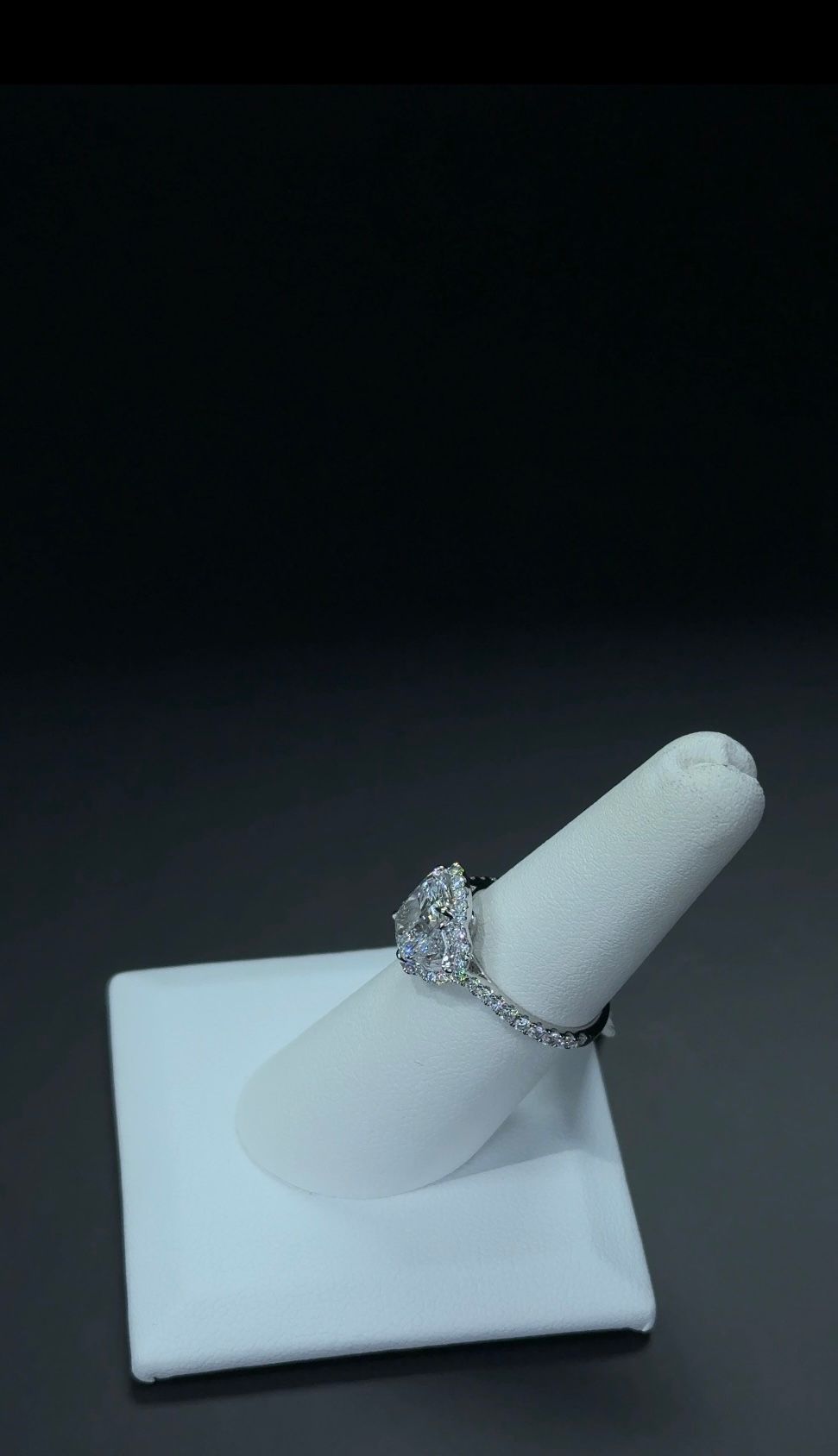 2.04 Carat E VVS2 Cushion Cut Lab Grown 14 kt White Gold Diamond Ring SKU: RGF-451-4