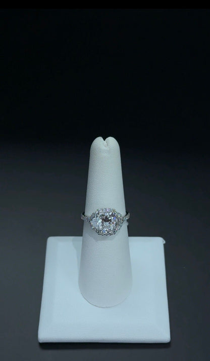 2.04 Carat E VVS2 Cushion Cut Lab Grown 14 kt White Gold Diamond Ring SKU: RGF-451-4