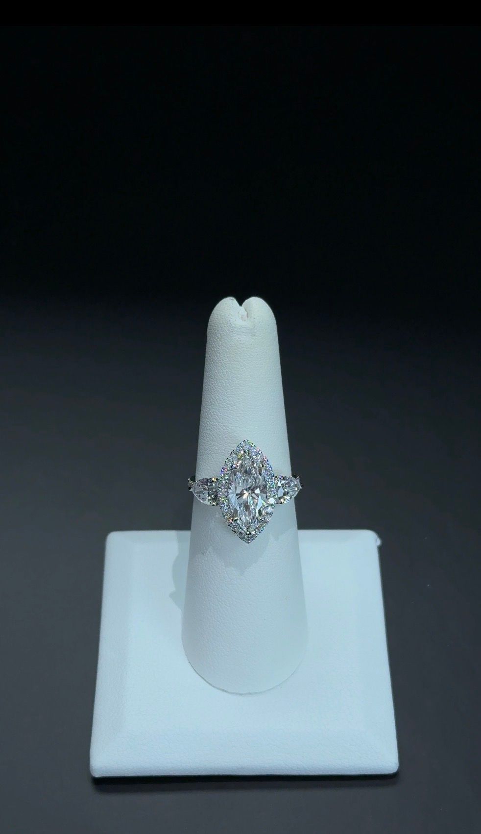 1.98 Carat E VVS2 Marquise Cut Lab Grown 14 kt White Gold Diamond Ring SKU: RGF-558