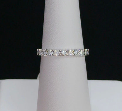 1.17ctw Round Lab Diamond 14kt White Gold Band RGF-68-7