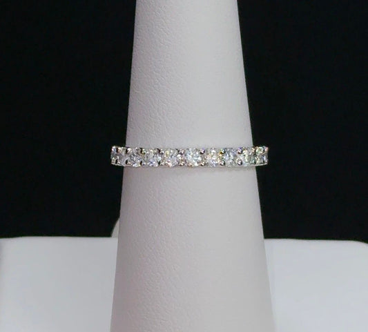 1.17ctw Round Lab Diamond 14kt White Gold Band RGF-68-7
