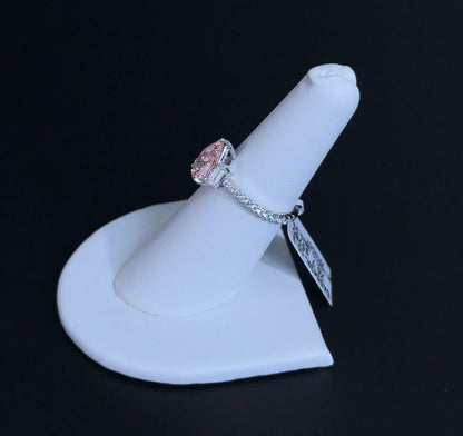 2.01ct Pear FANCY VIVID PINK Lab Diamond 14kt White Gold Ring SA5543R-10.3.x6.7